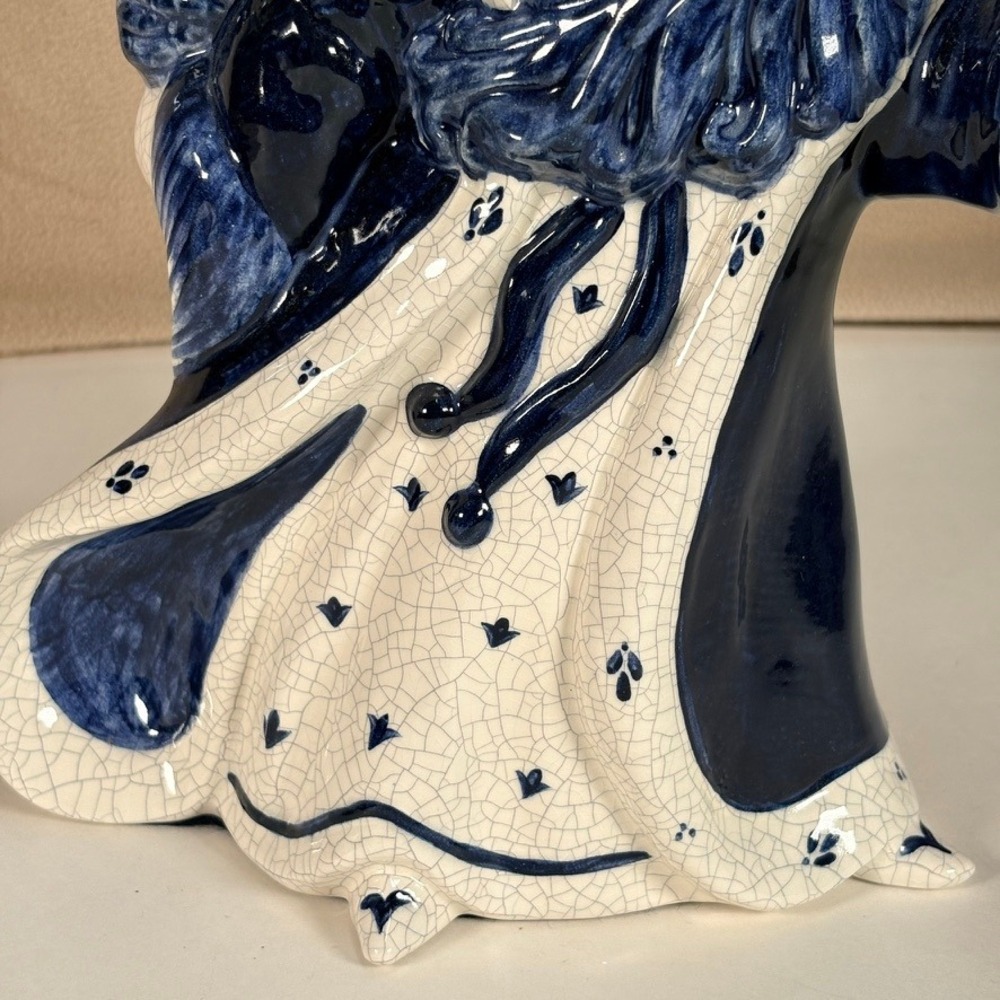 The Potting Shed Dedham Style Santa Figure 10.5" Crackle Glaze Limited Ed 1995 - Picture 3 of 11